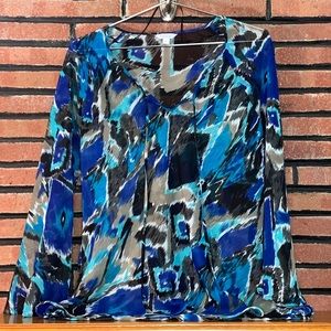 Harlow Zee Long Sleeve Sheet Top Size Large